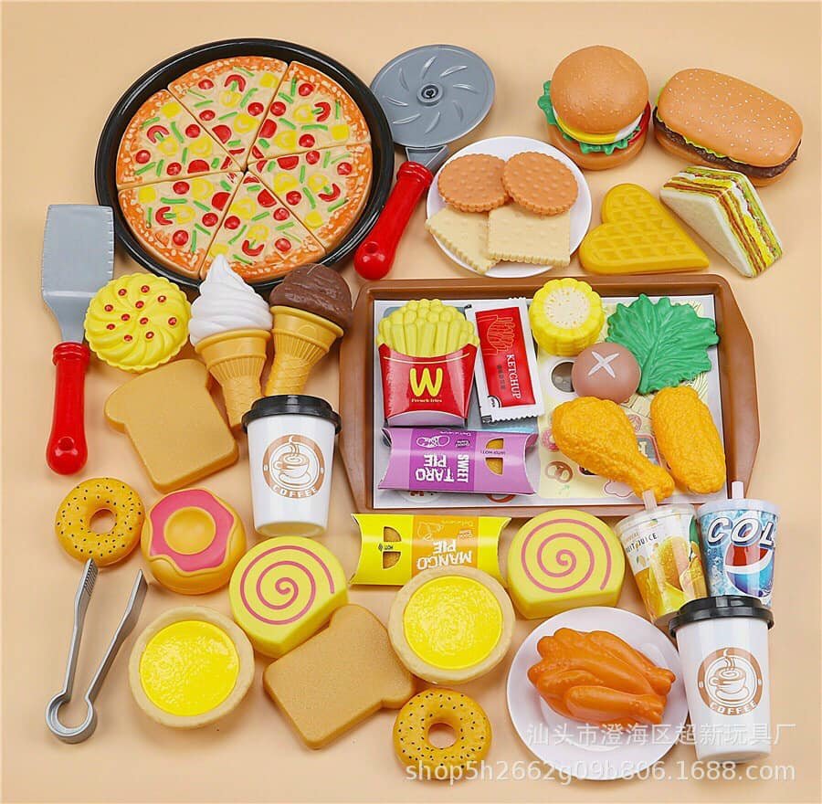 Bộ đồ chơi nấu ăn bằng nhựa cao cấp cho bé trai và bé gái 56 chi tiết giúp bé hóa trang thành đầu bếp, cho bé chơi đồ hàng, giúp bé vừa học vừa chơi phát triển trí não