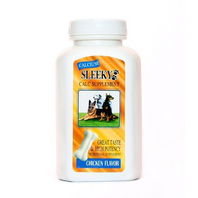 Viên bổ sung Canxi Sleeky cho chó vị gà/ bò - Lọ 140g