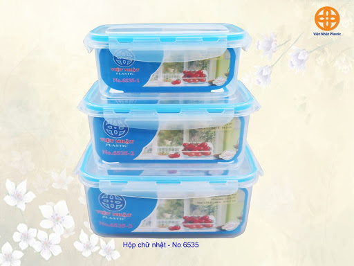 [GIAO NHANH 2H]HỘP LẠNH VUÔNG NHỰA VIỆT NHẬT BỘ 3 CÁI