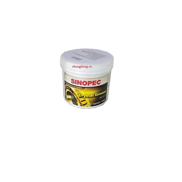 Mỡ chịu nhiệt sinopec crystal grease nlgi 3 - 500g