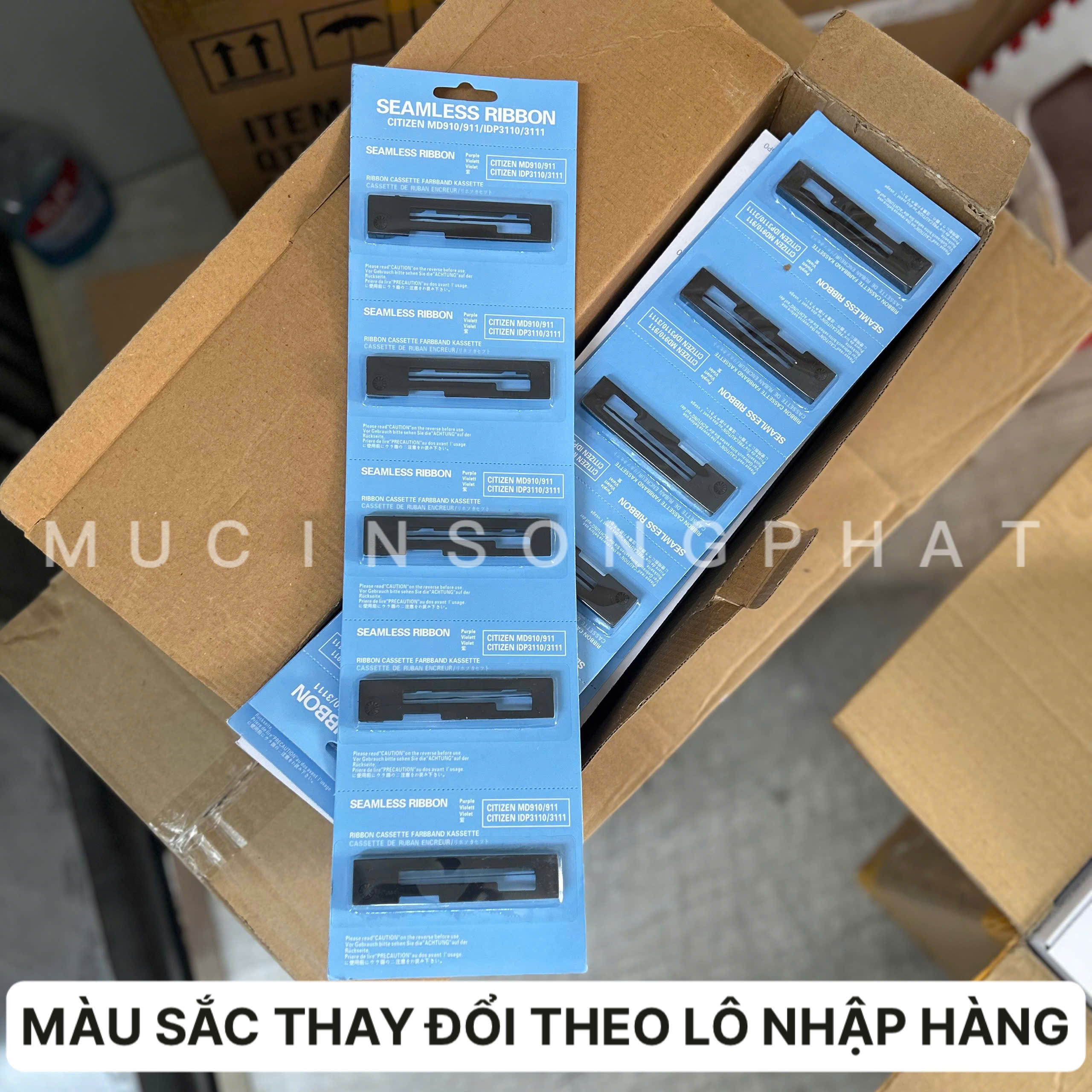 Combo 5 cái Ribbon mực in đen IR-91B/ ruy băng mực Citizen IR-91B dùng cho Citizen MD 910