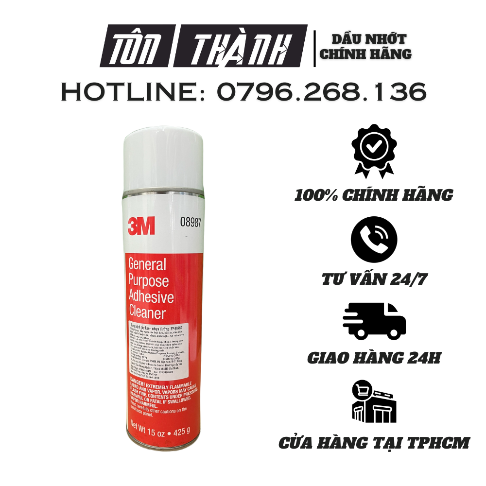 Chai tẩy nhựa đường ô tô, chai tẩy keo, băng dính, keo decal 3M
