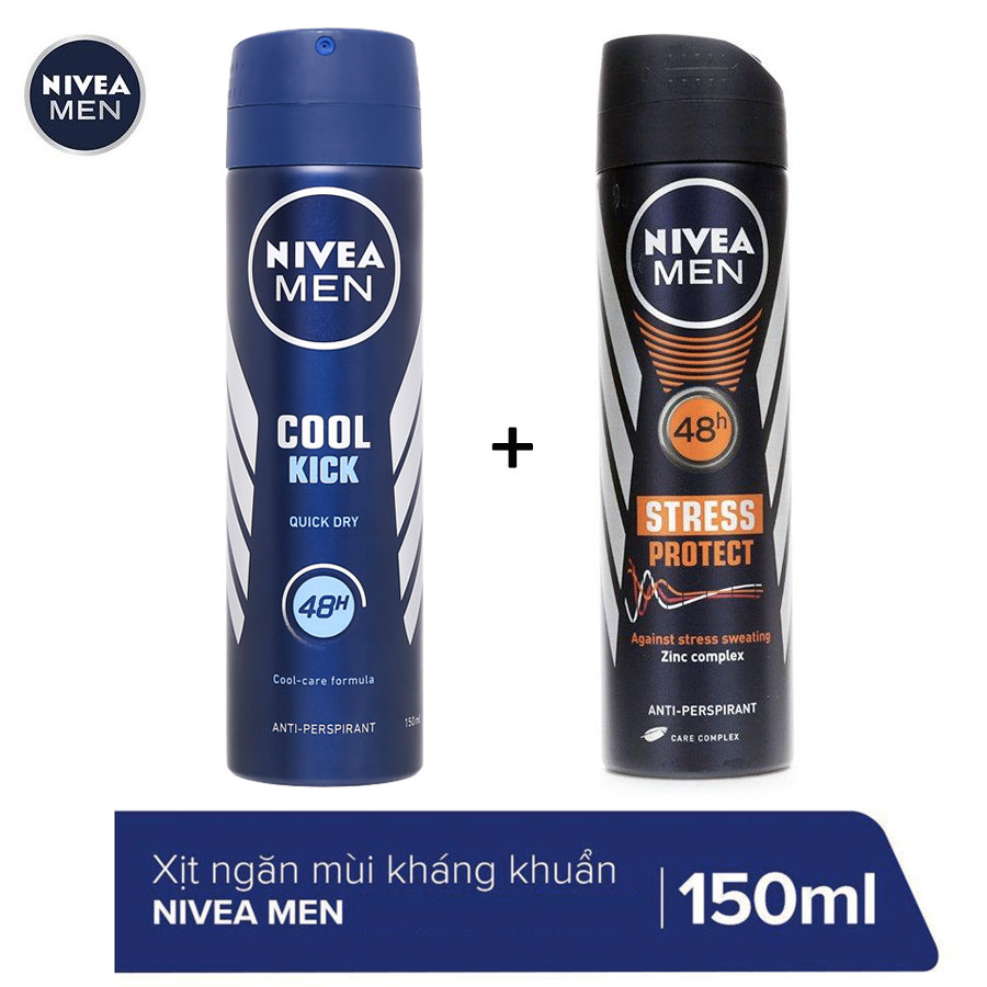 2 CHAI XỊT KHỬ MÙI NIVEA MEN 150ML/CHAI- Giao mùi ngẫu nhiên