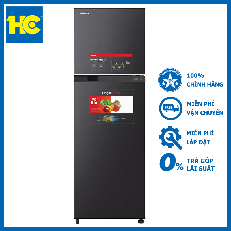 [Trả góp 0%]Tủ lạnh Toshiba B31VU(SK) - Miễn phí vận chuyển & lắp đặt - Bảo hành chính hãng