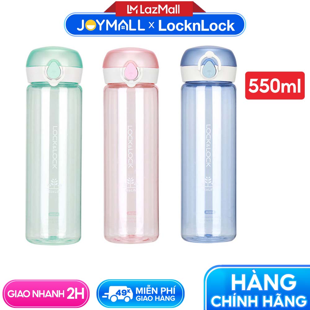 Bình nước nhựa Tritan Lock&Lock 550ml One Touch ABF645 - Hàng chính hãng, chất liệu an toàn, mở nắp một chạm dễ dàng - JoyMall