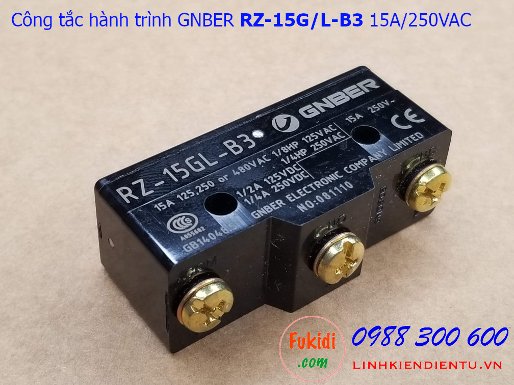 Công tắc hành trình gnber rz-15g-b3 rz-15gl-b3 15a/250vac