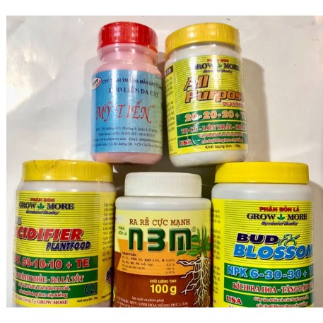 Combo-5 Lọ Phân Bón, Kích Rễ,Liền Sẹo Cho Lan,   Cây Cảnh,Cây Ăn Quả,Hoa
