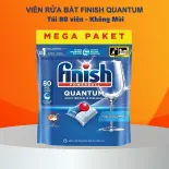 Viên rửa bát Finish Quantum 80 viên All in 1 cao cấp nhập khẩu Châu Âu chính hãng