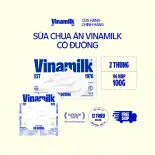 [CHỈ GIAO TRONG BÁN KÍNH 10KM] 2 Thùng Sữa chua ăn Vinamilk có đường 100g Yaourt 48 hộp/thùng