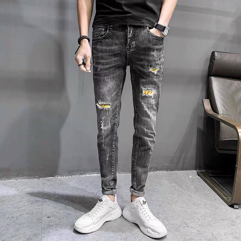 [HCM]Quần Jean Nam Quần Bò Nam Phong Cách Trẻ Trung Năng Động Mẫu Hot Nhất Tặng Kèm 1 Sịp Nam (Giá 42k) LANDMART Màu Đen Kiểu Rách Ống Suôn KD17 (LƯU Ý muốn mua sịp riêng Chọn Size 42)