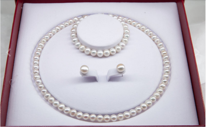 [HCM]Bộ trang sức Ngọc trai nuôi thiên nhiên - ANCARATPGH ( 9-10 ly )hình thật hàng đẹp y hình