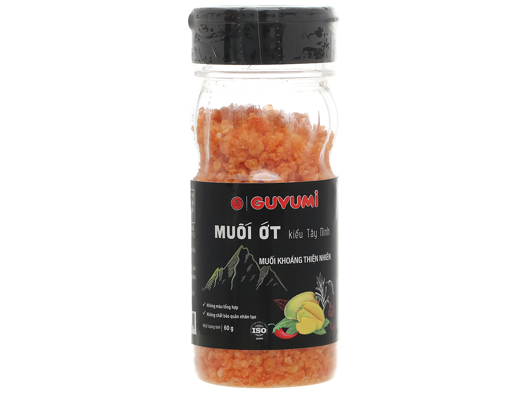 muối ớt tây ninh guyumi dùng chung trái cây, gia vị bếp- 60g - foodmap 1