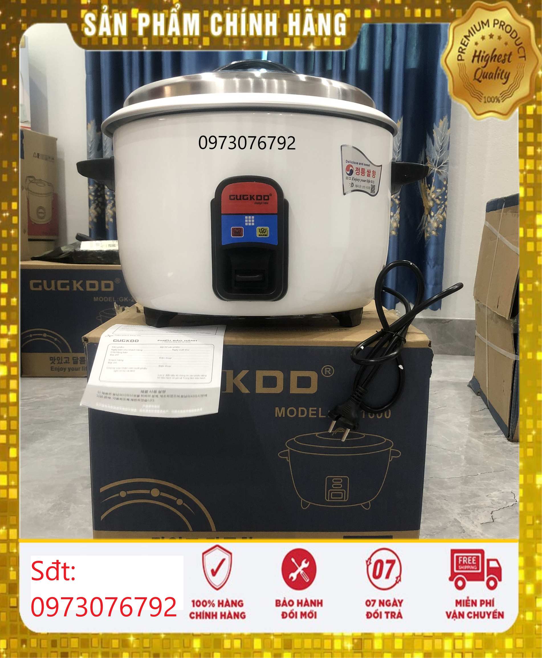 Nồi Cơm Điện 10L Cuckoo 1600w, nồi cơm điện công nghiệp, nồi cơm điện cỡ lớn uy tín chất lượng, bảo hành 12 tháng