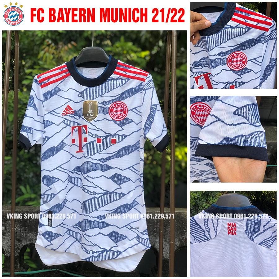 Áo Bayern Munnich 2021 | Bộ Áo Đấu Bayern munich Sân Nhà Mùa Giải 2021-2022 Màu Trắng