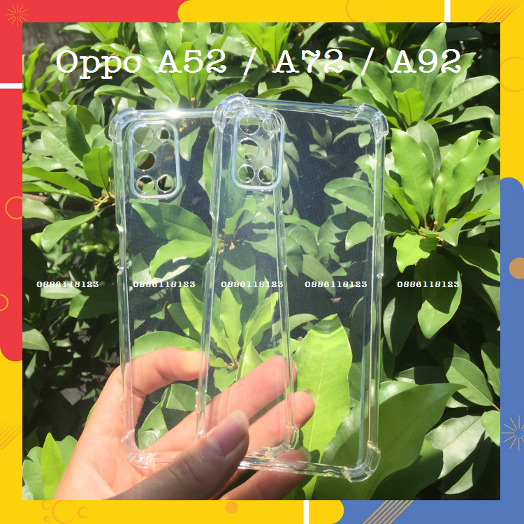 Ốp lưng silicon dẻo trong suốt chống sốc OPPO A52, OPPO A72, OPPO A92 Hàng Loại 1