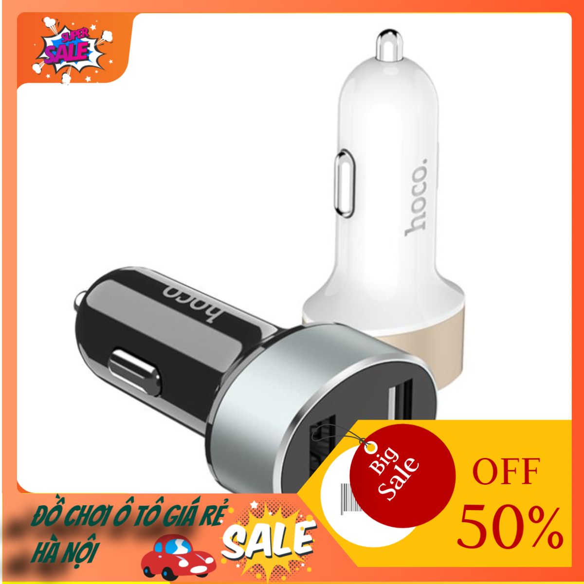 TẨU SẠC OTO , TẨU SẠC NHANH Ô TÔ - HIỂN THỊ DUNG LƯỢNG ĐIỆN HOCO Z26