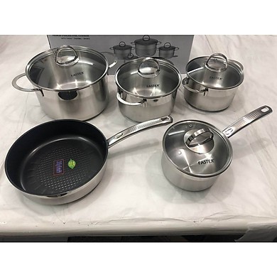 Bộ nồi faster melody 5 món inox 304 cao cấp - bảo hành 1 đổi 1 faster