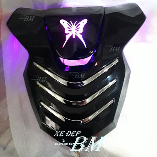 Mặt nạ xe sh màu đen độ led cánh bướm