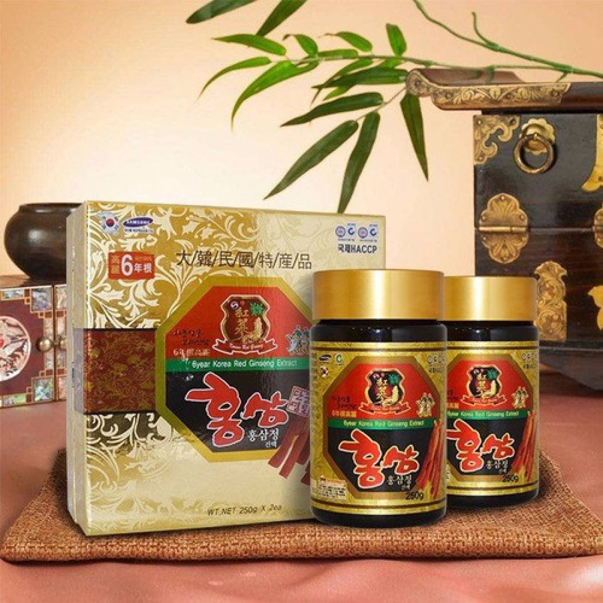 Cao hồng sâm kanghwa hàn quốc, hộp 2 lọ