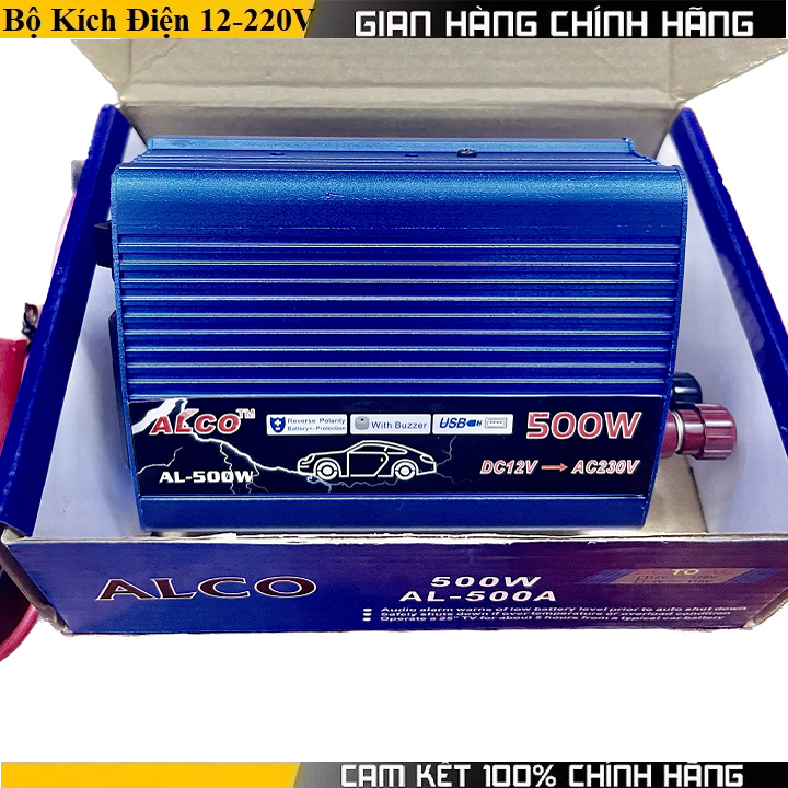 Bộ kích điện 12v lên 220v 500w
