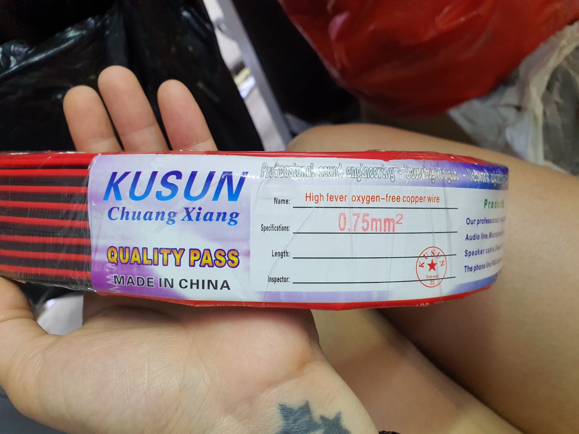 dây điện đôi đỏ đen 0.75mm dài 100m