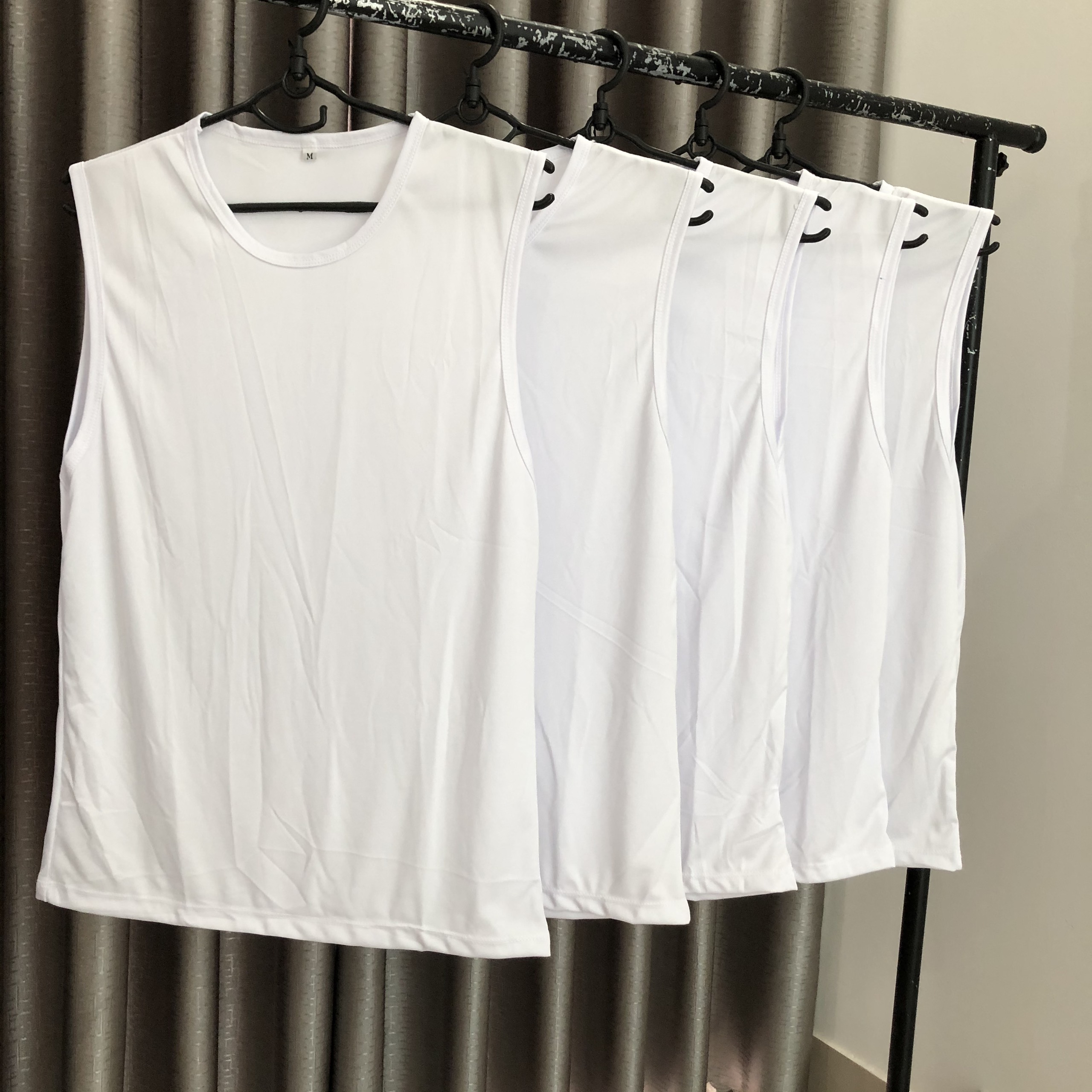 [HOÀN TIỀN ĐẾN 15%]Áo Thun Nữ Và Nam Thun Lạnh 3 lỗ Màu Trắng Áo Sát Nách vải Dày Mịn Không Xù Lông