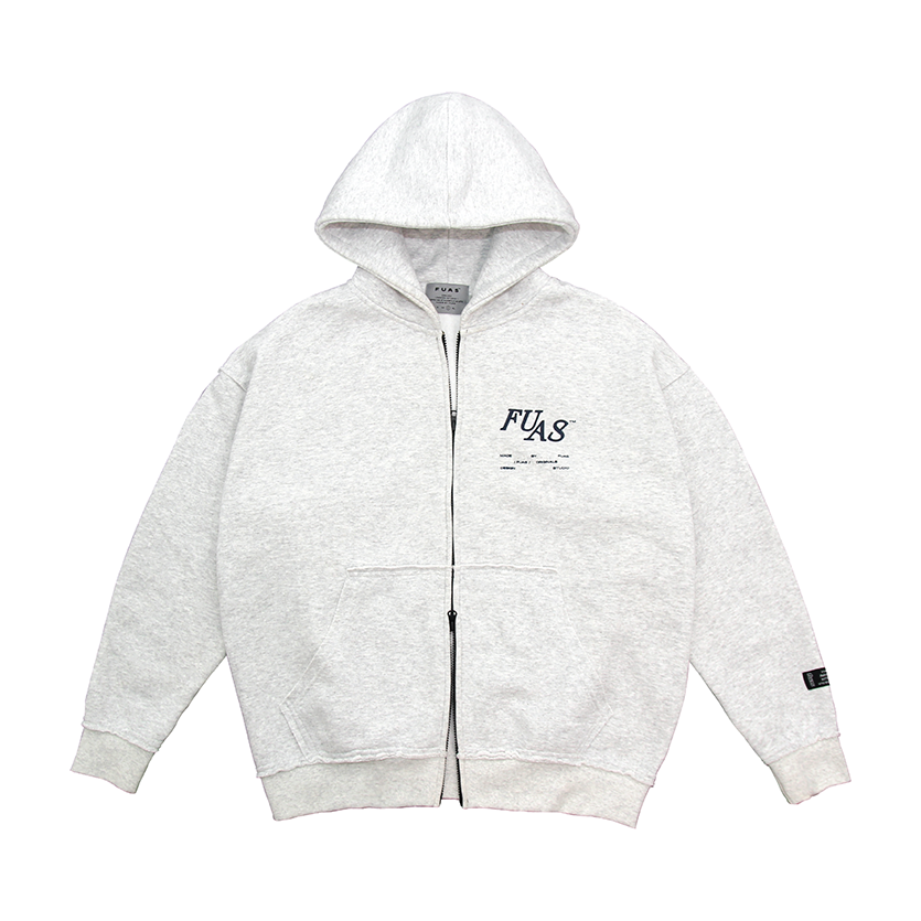 Hoàn tiền 15% - áo hoodie zip fuas™ grey boxy zip hoodie - fuas