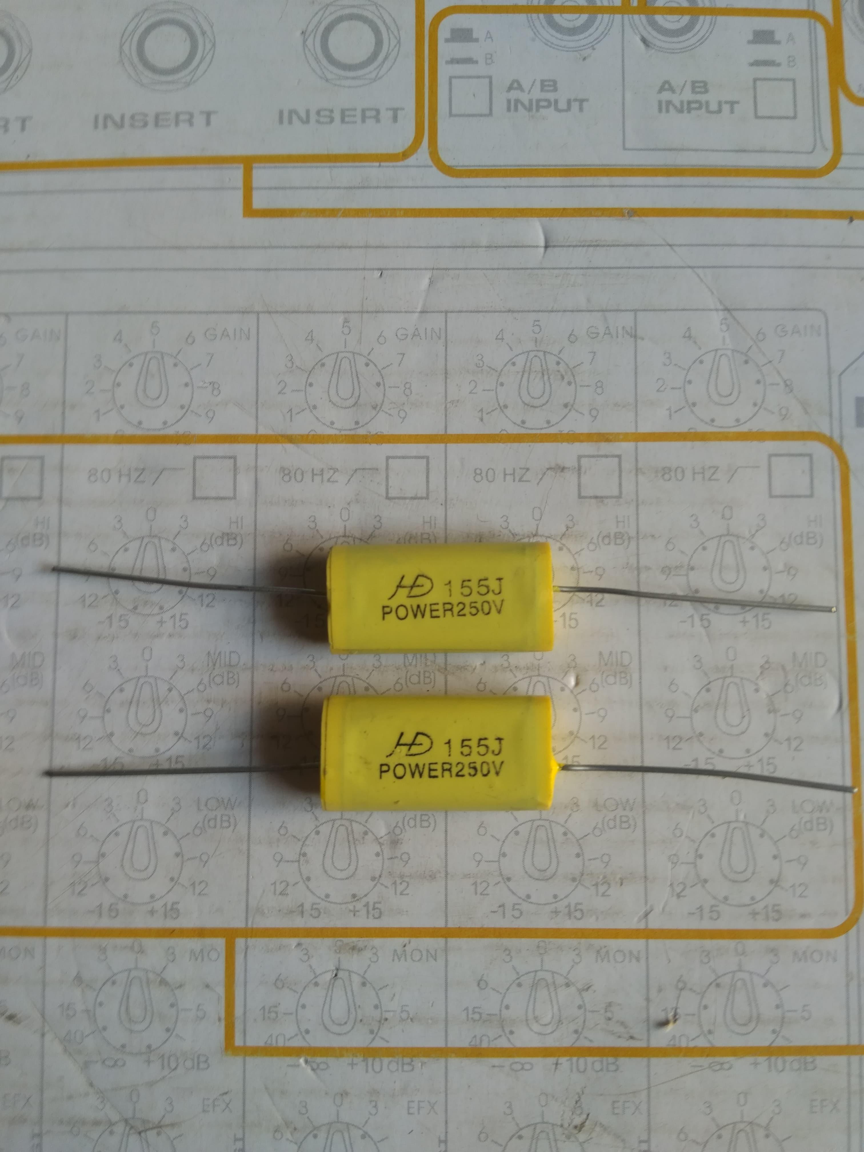 2 Tụ cản loa trép 155J-250v