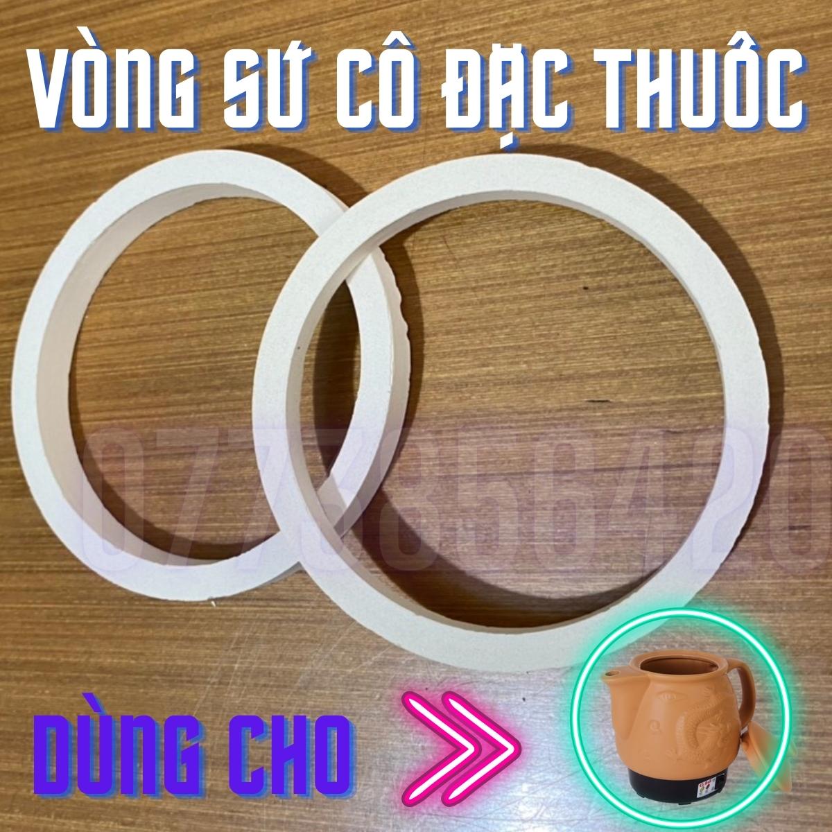 Vòng sứ cô đặt nước dùng cho siêu sắc thuốc, ca và ấm, bình nấu thảo được nam bắc, combo 2 cái