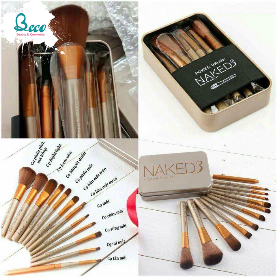 Bộ cọ trang điểm NAKED3 12 cây