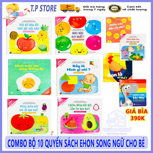 COMBO Bộ 10 Cuốn Sách EHON SONG NGỮ VIỆT - ANH Cho Bé ( Kèm FILE Nghe ) - Bộ Sách EHON Nhật Bản Phát Triển Trí Thông Minh Cho Trẻ Em Từ 0 - 6 Tuổi