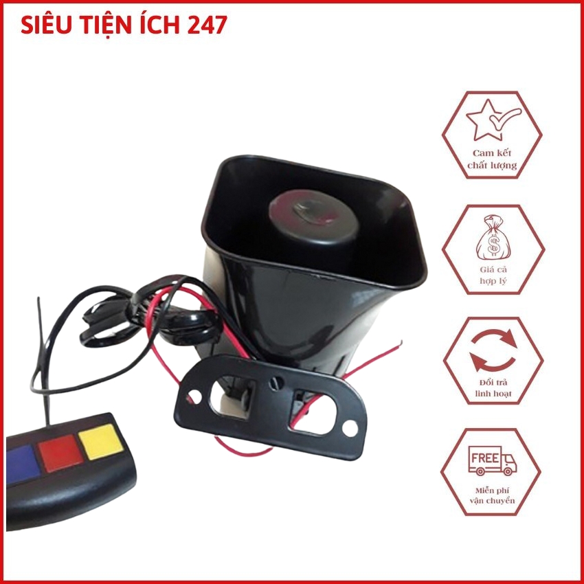 {KHUYẾN MẠI}Còi xe máy 3 chế độ, Còi hú 3 chế độ cho ô tô xe máy CỰC NGẦU,Độ xe siêu chất với bộ còi báo hiệu 3 chế độ dành cho xe máy