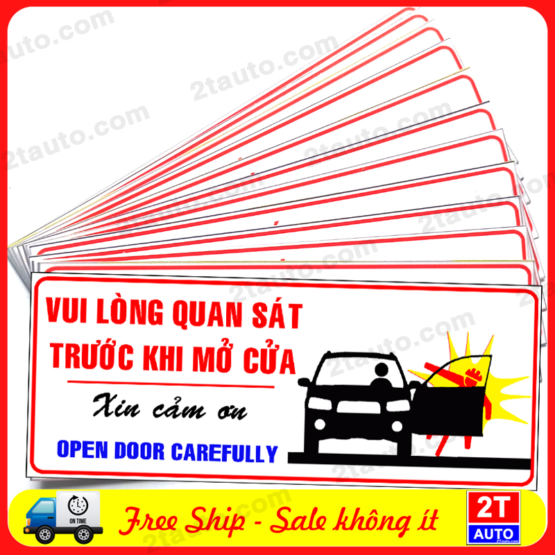 LOGO STICKER TẤM DÁN CẢNH BÁO CHÚ Ý QUAN SÁT TRƯỚC KHI MỞ CỬA XE, CHÚ Ý KHI MỞ CỬA XE MỞ CỬA Ô TÔ KHÔNG QUAN SÁT