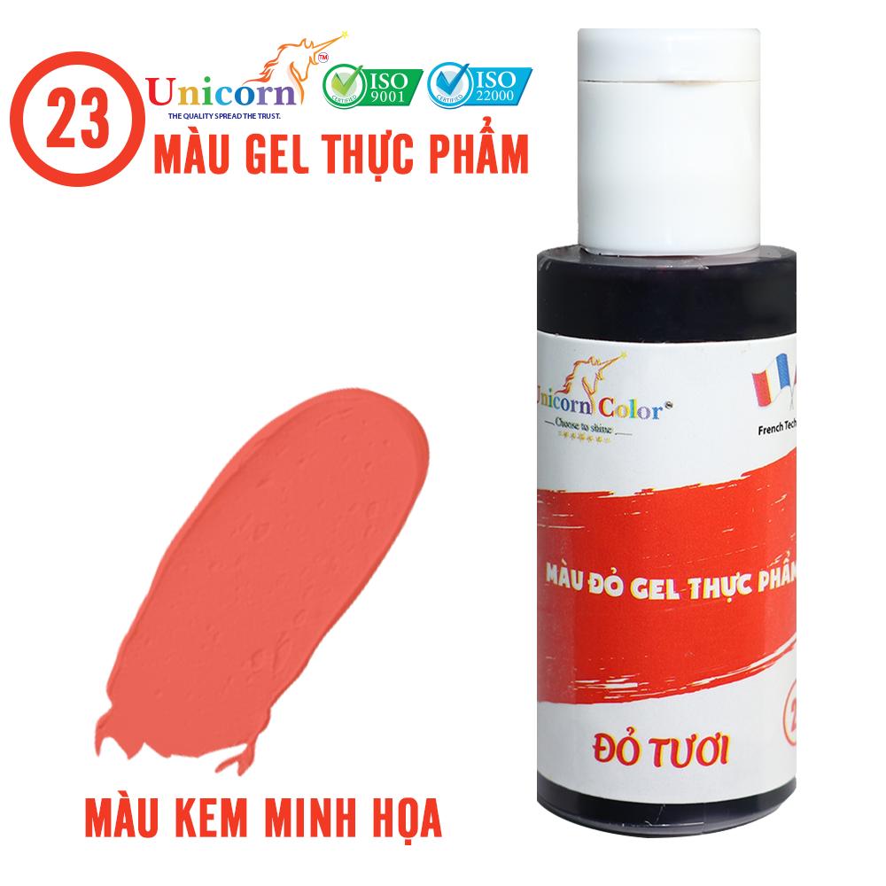 MÀU GEL UNICORN ĐỎ TƯƠI D23- nguyên liệu làm bánh- ĐỒNG TIẾN VIỆT  NAM