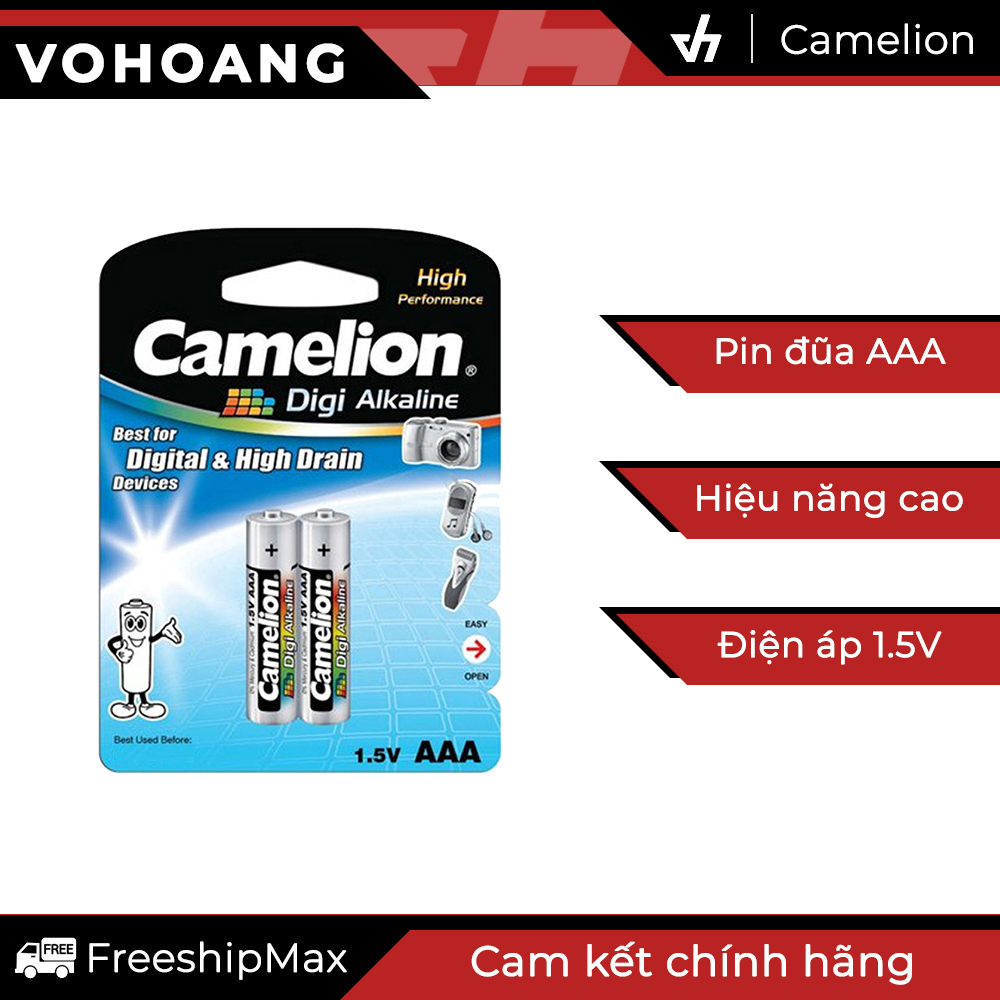 Bộ 2 pin AAA Camelion Alkaline Digi