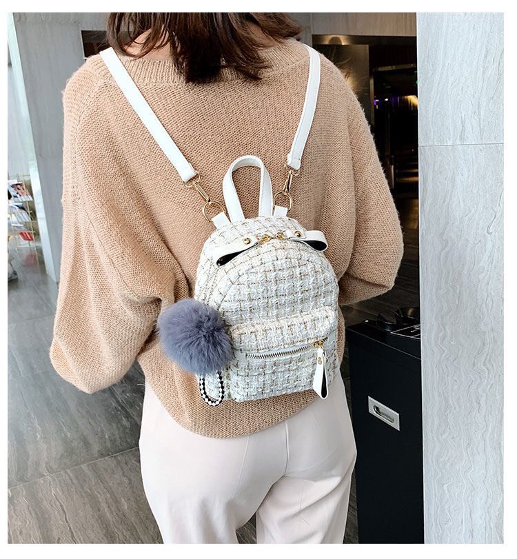 Balo mini nữ hoạ tiết kẻ balo dành cho bé đi học đi chơi MN128