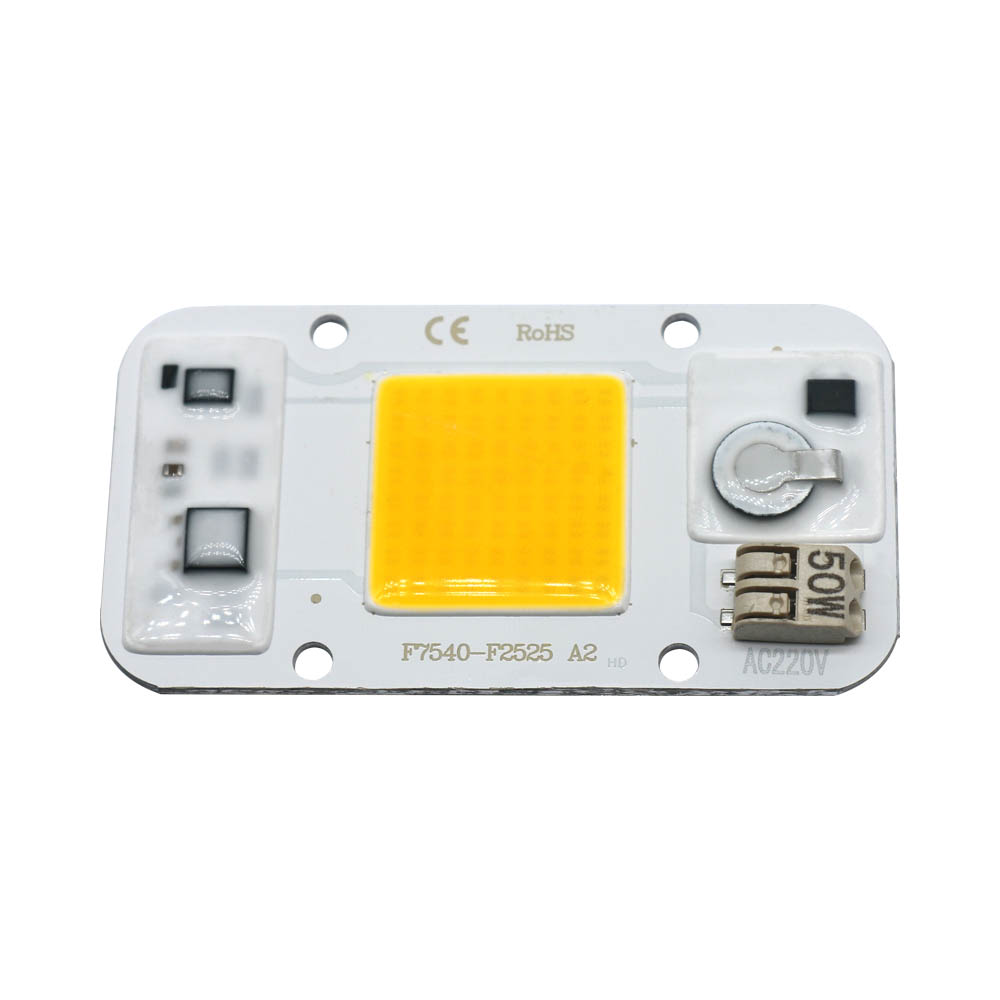 Led COB Chip quang phổ đầy đủ tăng trưởng thực vật ánh sáng AC220V 50 Wát lạnh ấm trắng ngày trắng không hàn Spotlight Đèn pha LED ma trận