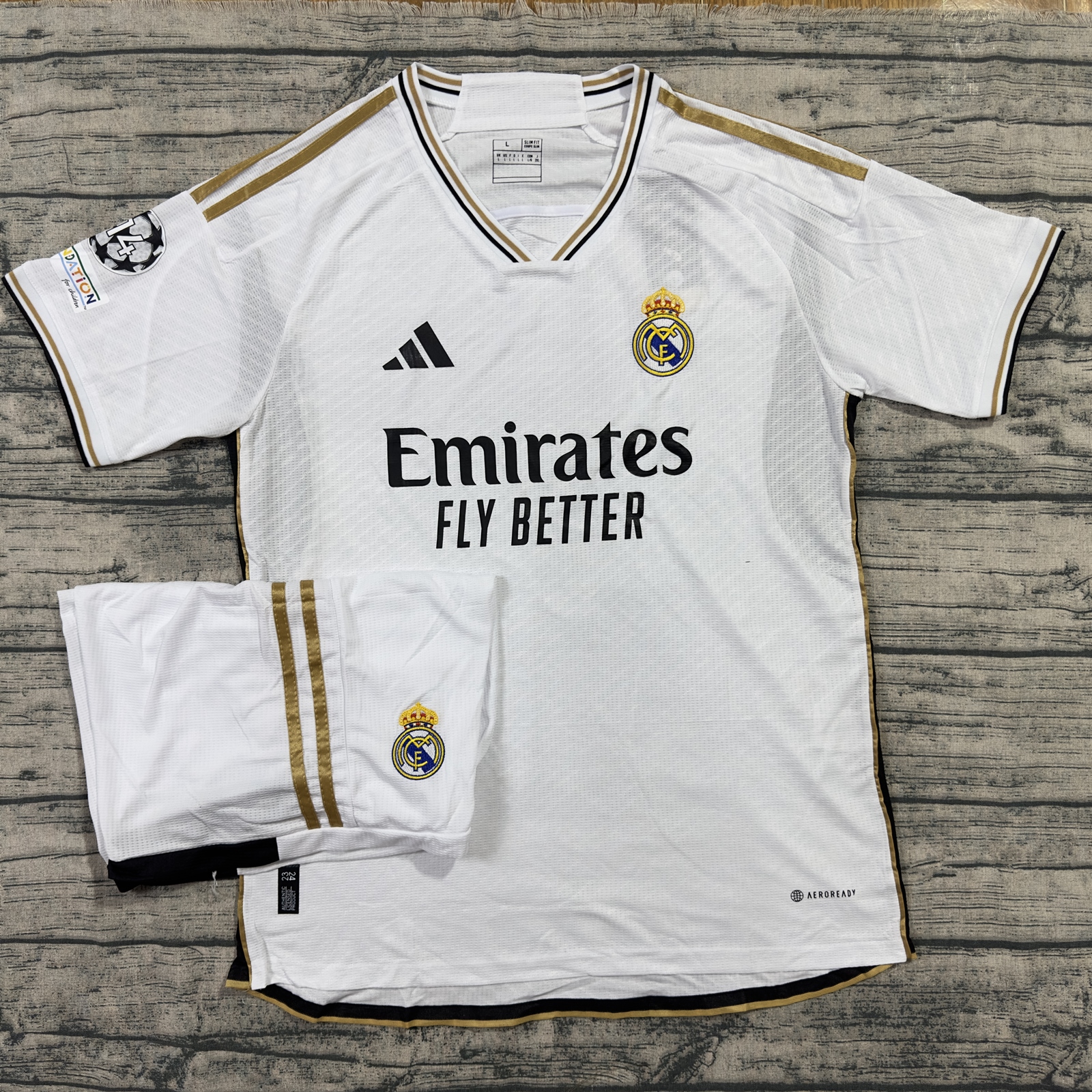 Áo bóng đá real madrid -quần áo bóng đá clb real madrid - chất polyeste - vải gai thái-chuẩn thi đấu quốc tế