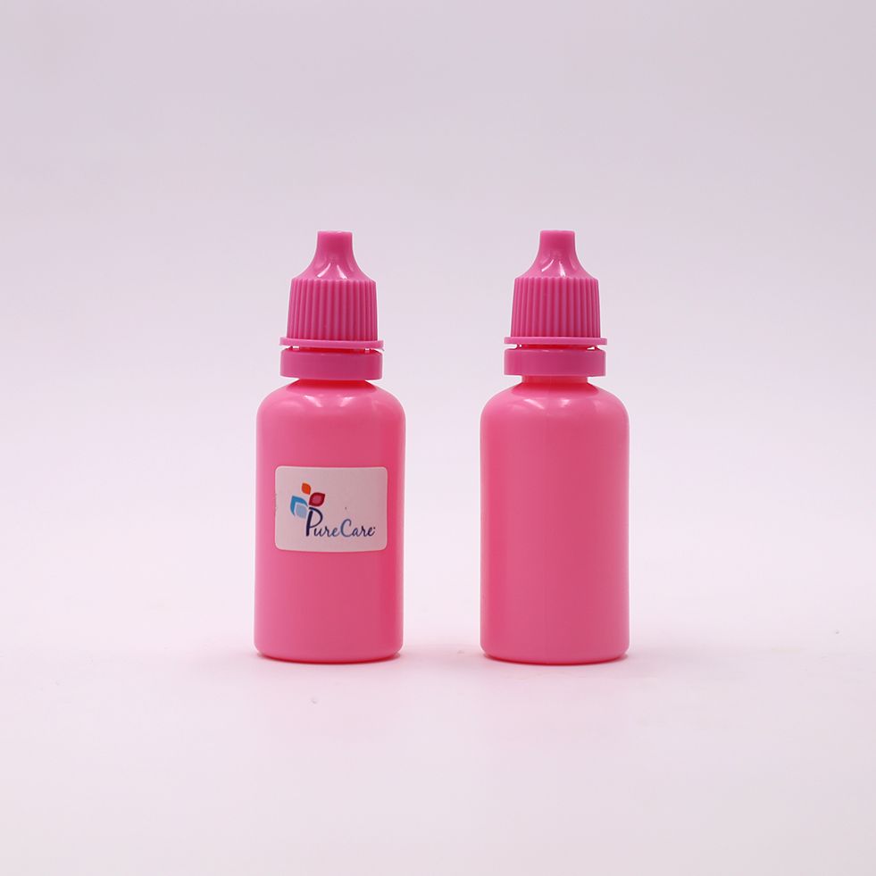 Chai nhựa nhỏ giọt nhỏ mũi nhỏ mắt 5ml 10ml 15ml 20ml THÂN TRẮNG ĐỤC/ĐEN/HỒNG, NẮP NHIỀU MÀU chiết tinh dầu dung dịchmỹ phẩm