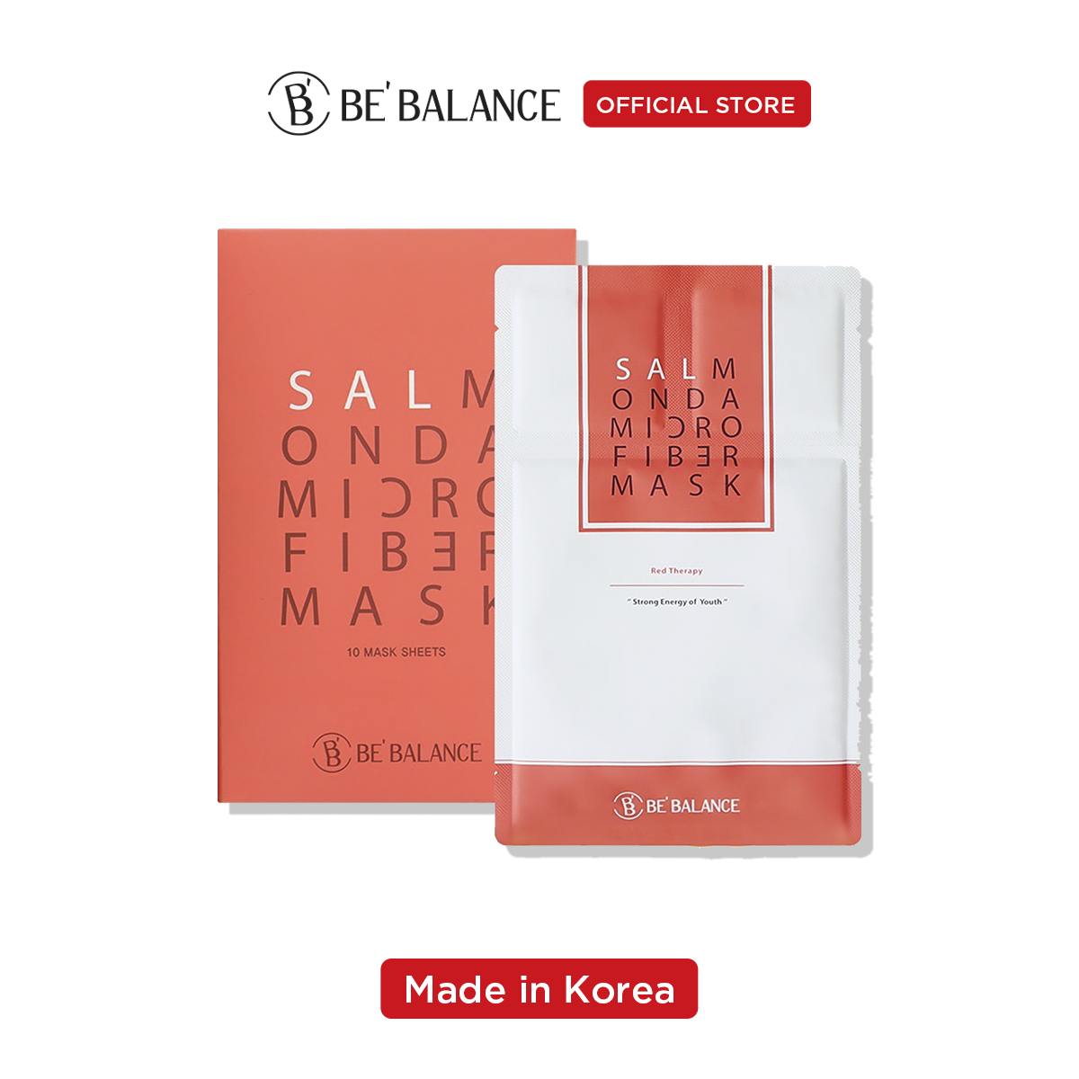 Mặt nạ vi sợi phục hồi da Almon Da Micro Fiber Mask Be'Balance chăm da toàn diện 1 hộp/10 miếng
