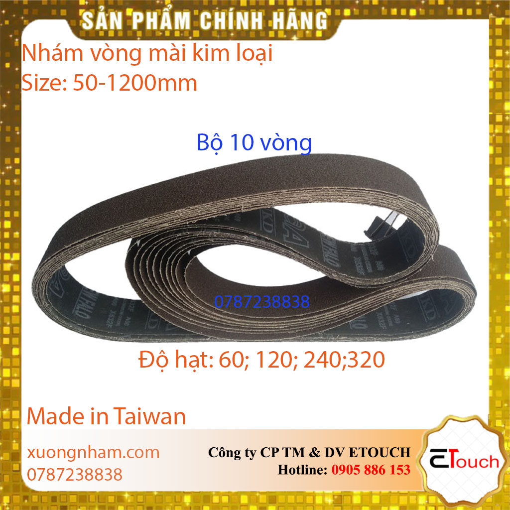Giấy Nhám - Nhám vòng - 10 vòng Nhám 50x1200mm mài kim loại vải X632 Đài Loan