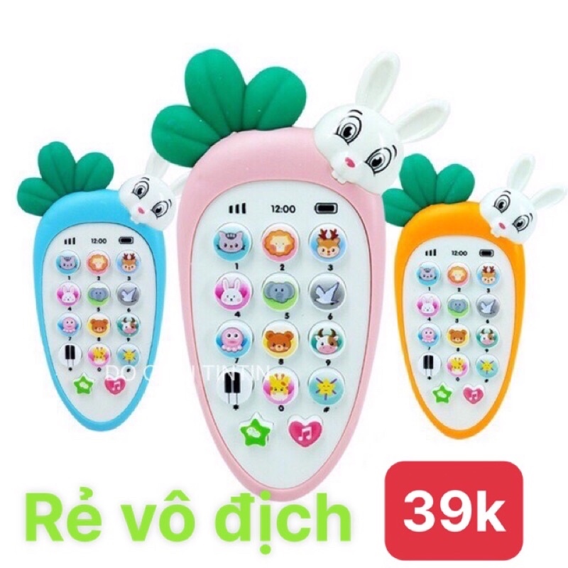 Đồ Chơi Điện Thoại Thông Minh Có Đèn Phát Nhạc Tiếng Động Vật Âm Thanh Vui Nhộn Cho Bé