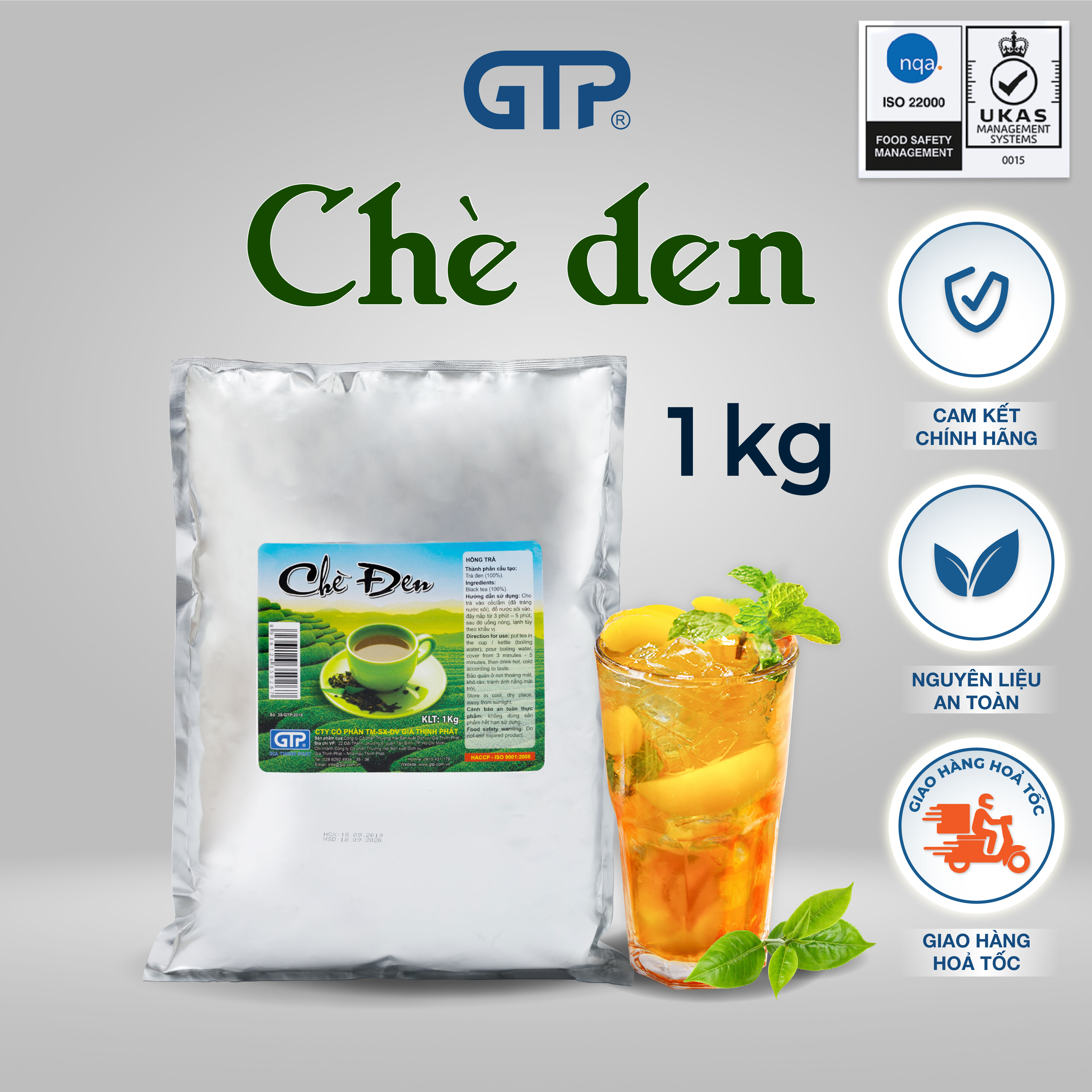 Trà đen GTP - (1kg/bao) - dùng pha trà sữa đậm đà