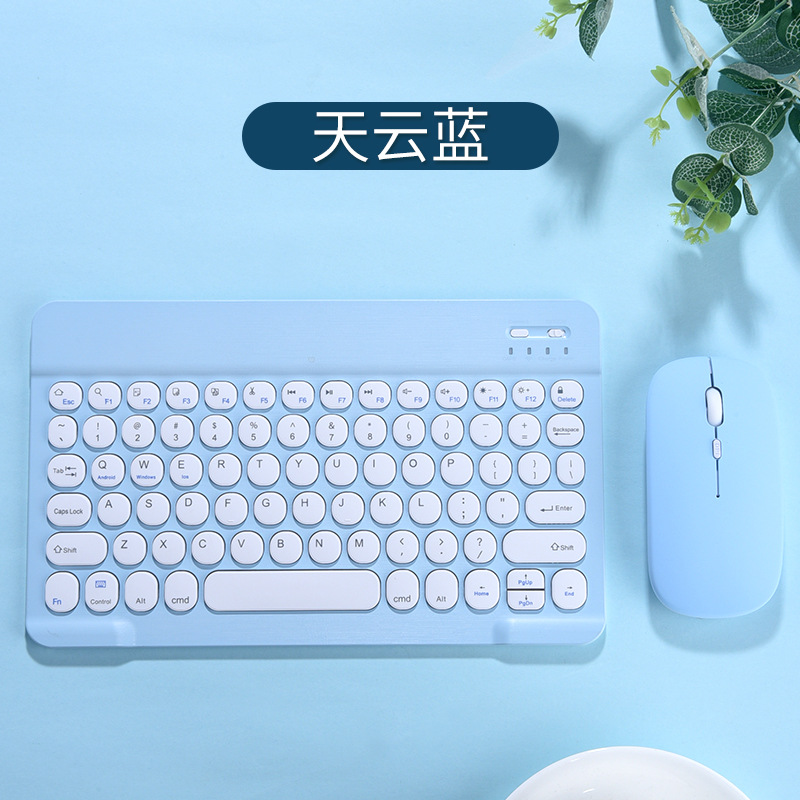 # Áp Dụng Bàn Phím Nắp Phím Tròn Bàn Phím Và Chuột Bluetooth Không Dây Bộ Điện Thoại Di Động Bàn Phím Bluetooth Di Động Mini Máy Tính Bảng