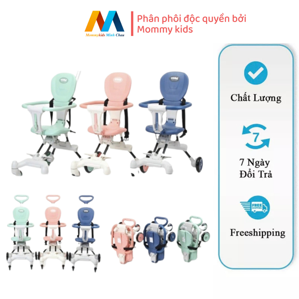 Xe đẩy đảo chiều gấp gọn, xe đi du lịch