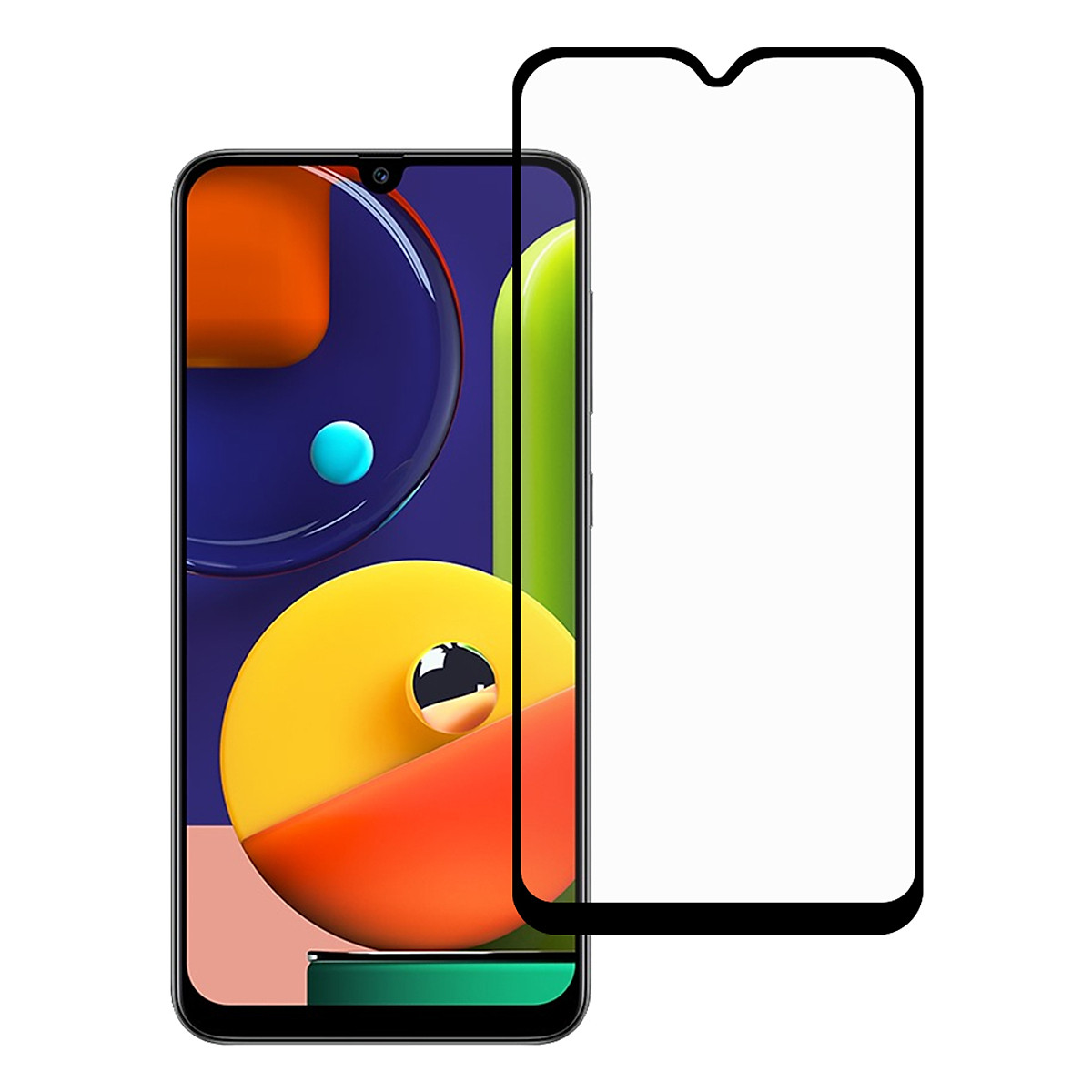 Miếng dán kính cường lực cho samsung galaxy a50s - full màn hình - màu đen - hàng cao cấp loại s