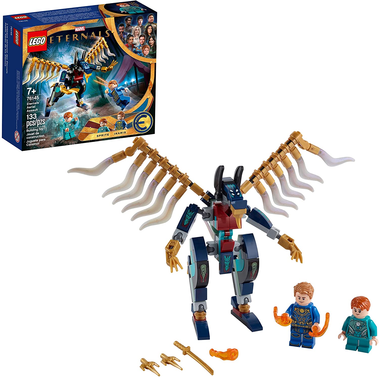 Đồ chơi LEGO Marvel Eternals’ Aerial Assault 76145 Building Kit (Dòng siêu anh hùng với Cuộc tấn công trên không)