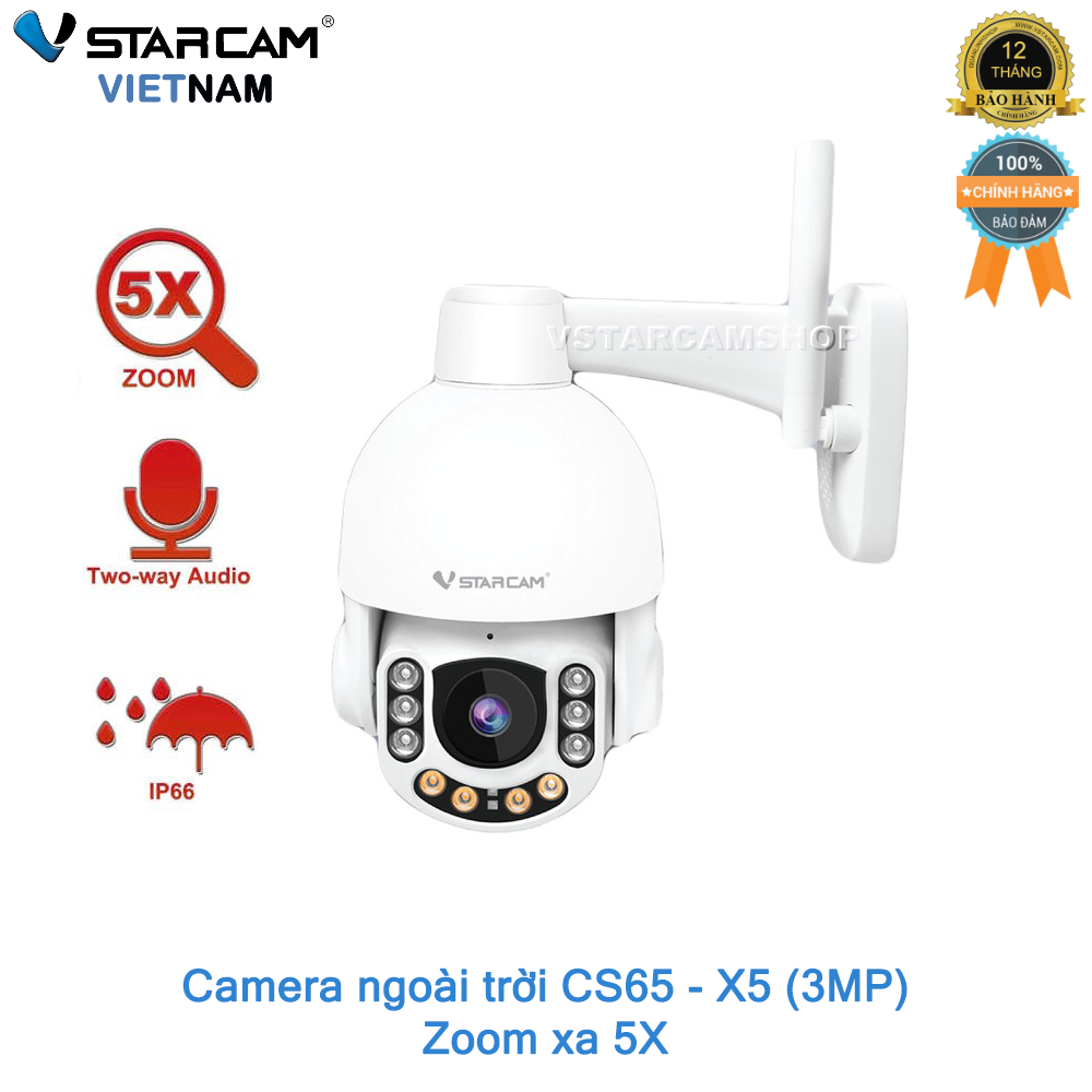 Camera ngoài trời Vstarcam CS65 - X5 Full HD 1080P, zoom xa 5X