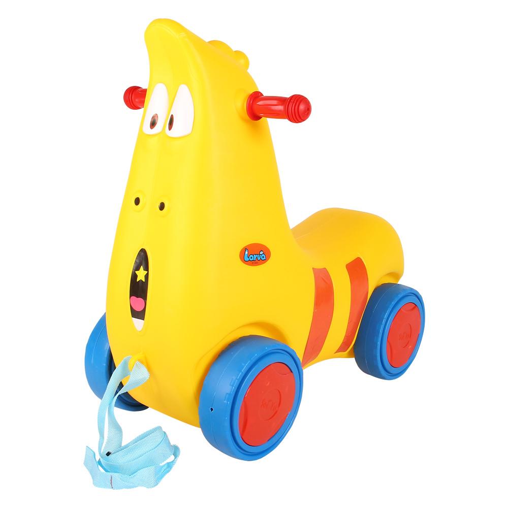Xe chòi chân cho bé hình sâu Larva có dây kéo