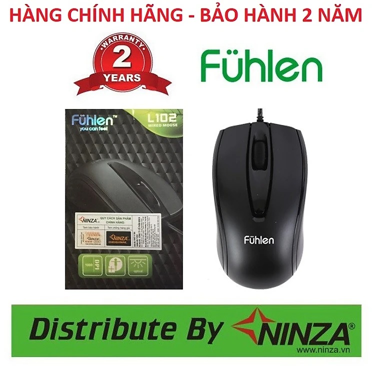 Chuột quang có dây fuhlen dây L102
